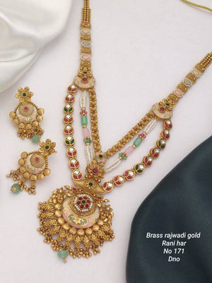 Brass High Gold Tanch Pleating Rani Set 6