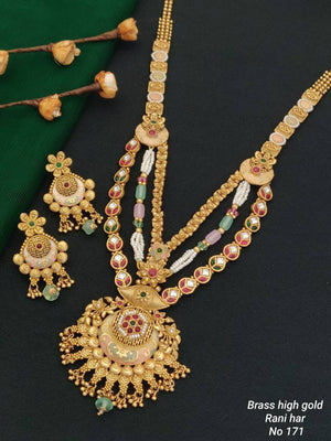 Brass High Gold Tanch Pleating Rani Set 6