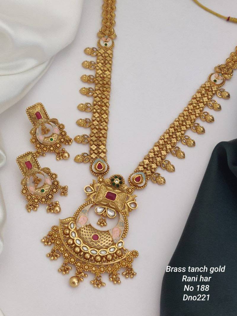 Brass High Gold Tanch Pleating Rani Set 7