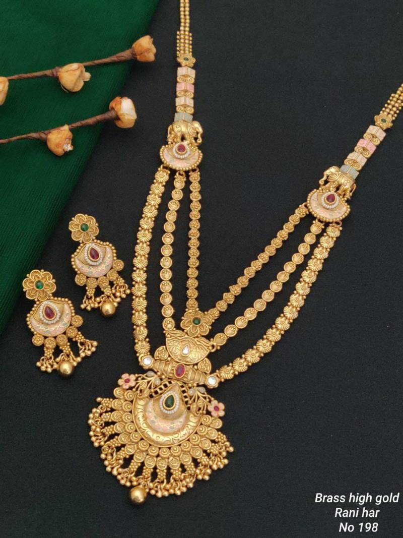 Brass High Gold Tanch Pleating Rani Set 8