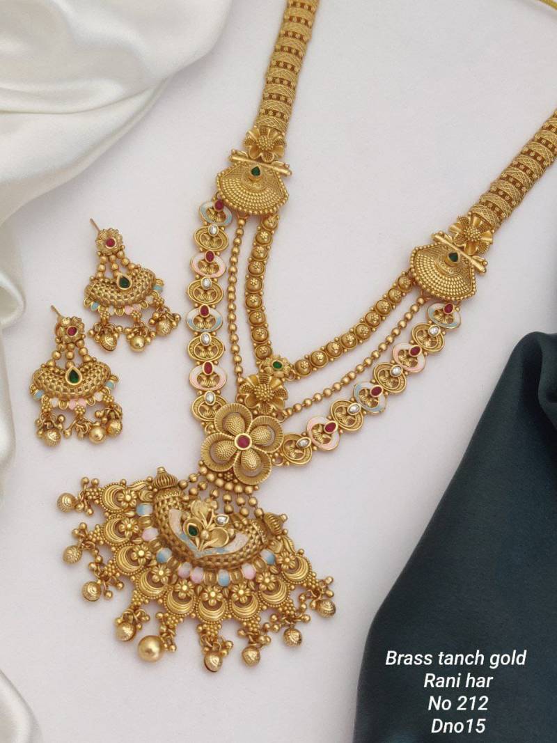 Brass High Gold Tanch Pleating Rani Set 9