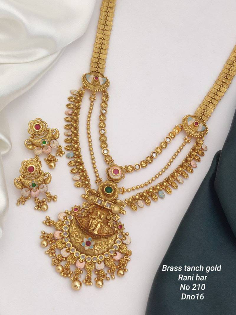 Brass High Gold Tanch Pleating Rani Set 9