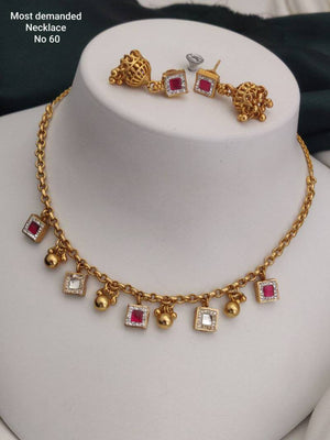 Fancy Gold Plated Necklace 1