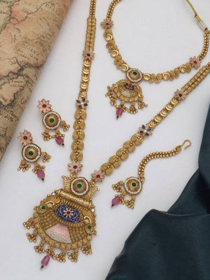 Brass Rajwadi Gold Combo Set 4