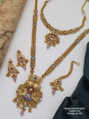 Brass Rajwadi Gold Combo Set 4