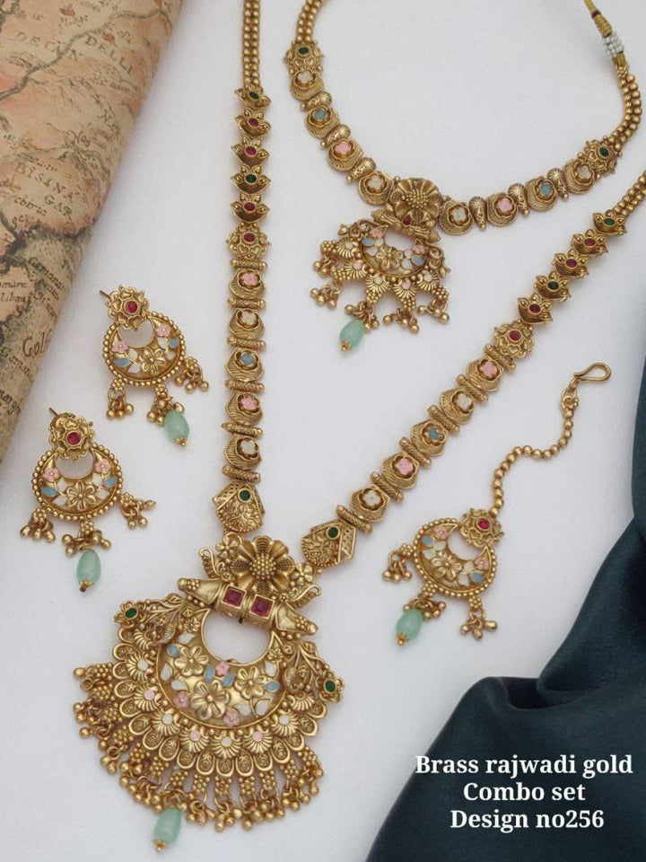 Brass Rajwadi Gold Combo Set 6