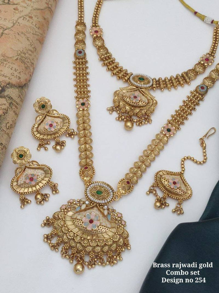 Brass Rajwadi Gold Combo Set 6