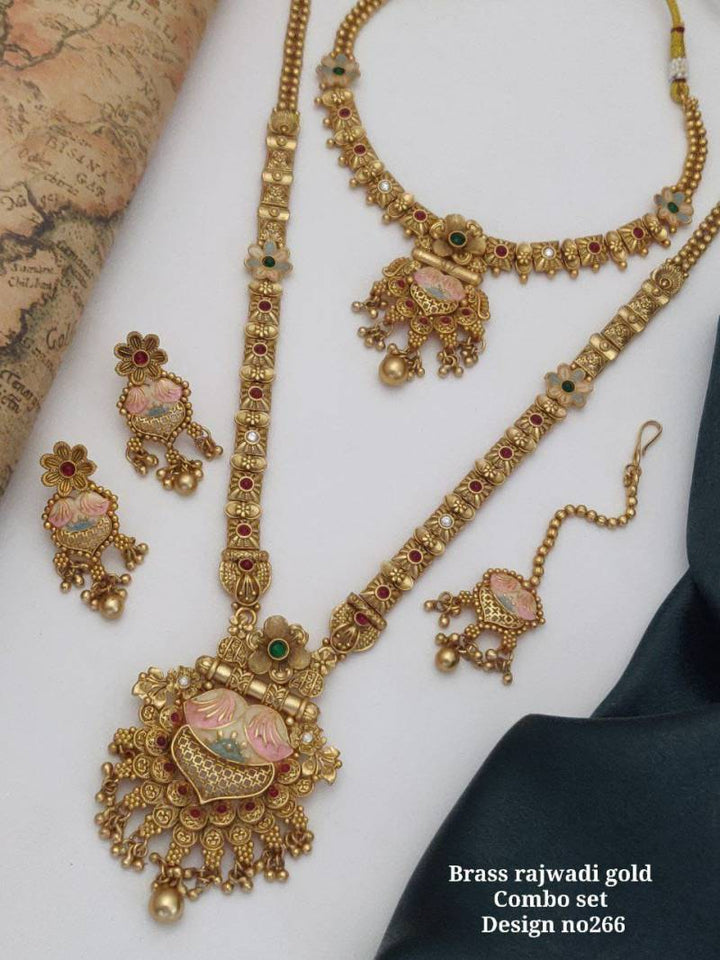 Brass Rajwadi Gold Combo Set 7