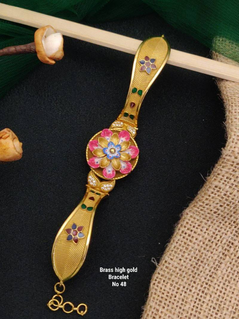 Brass High Gold Bracelets 16