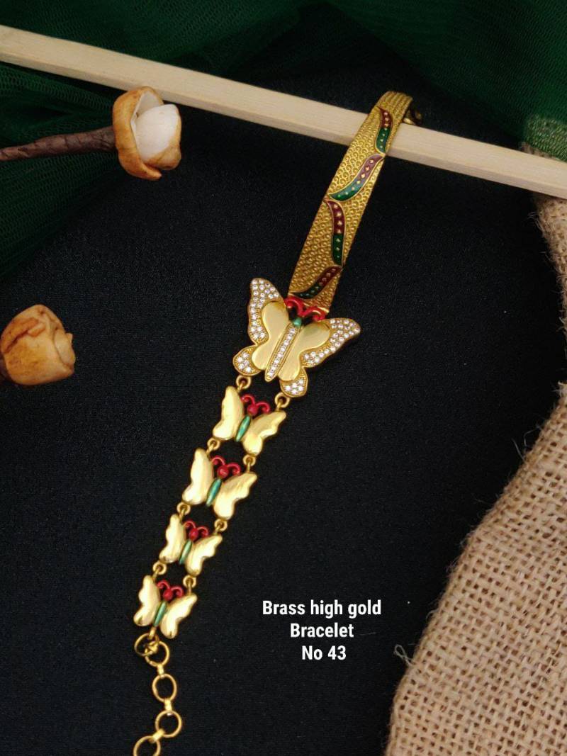 Brass High Gold Bracelets 16