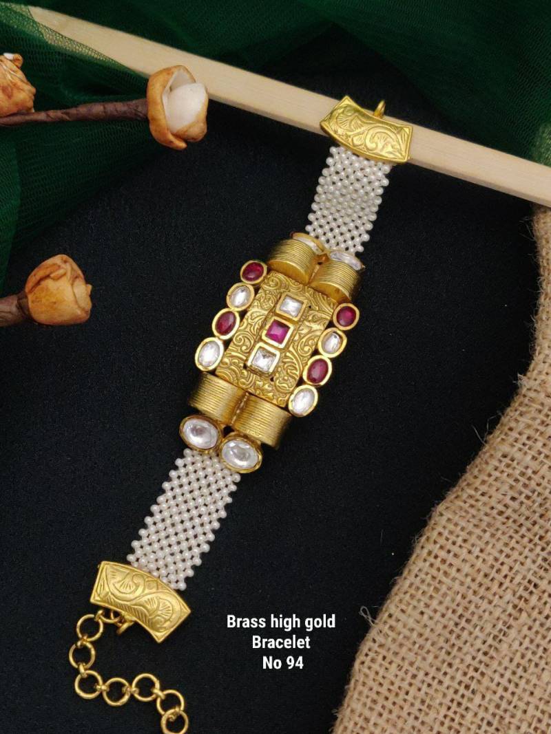 Brass High Gold Bracelets 17