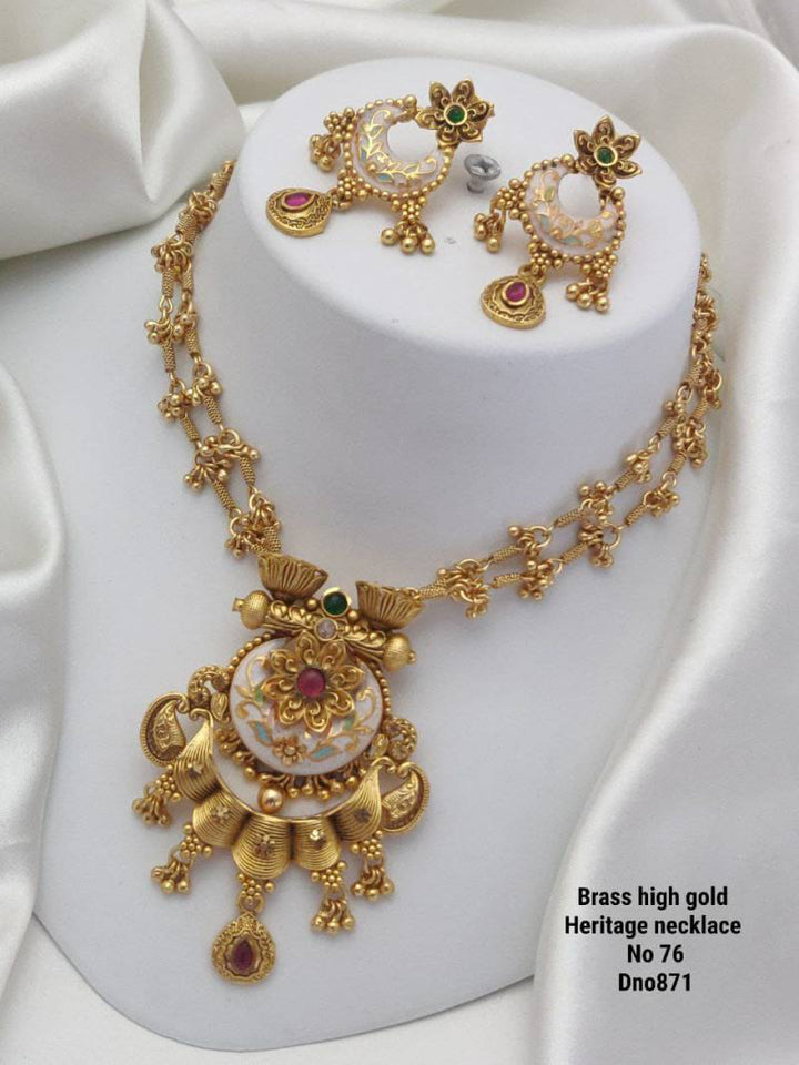 Brass High Gold Heritage Necklace 1