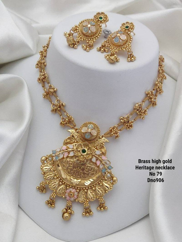 Brass High Gold Heritage Necklace 1