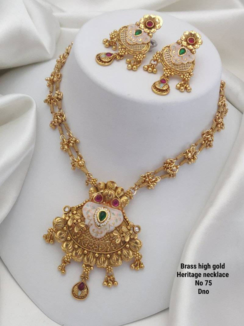 Brass High Gold Heritage Necklace 1