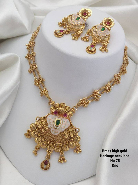 Brass High Gold Heritage Necklace 1