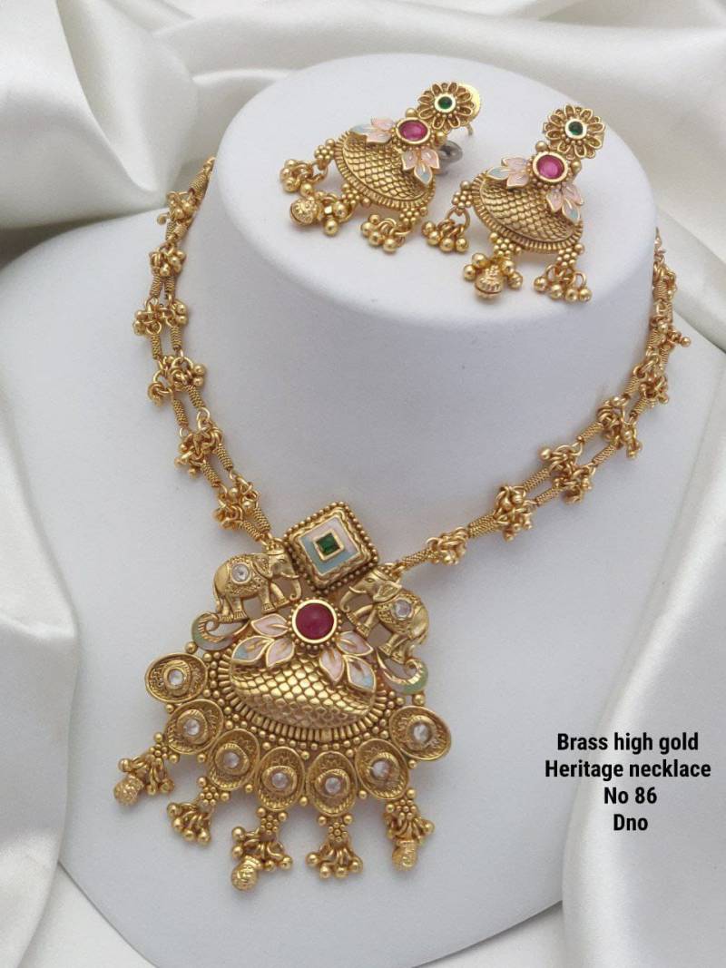 Brass High Gold Heritage Necklace 2