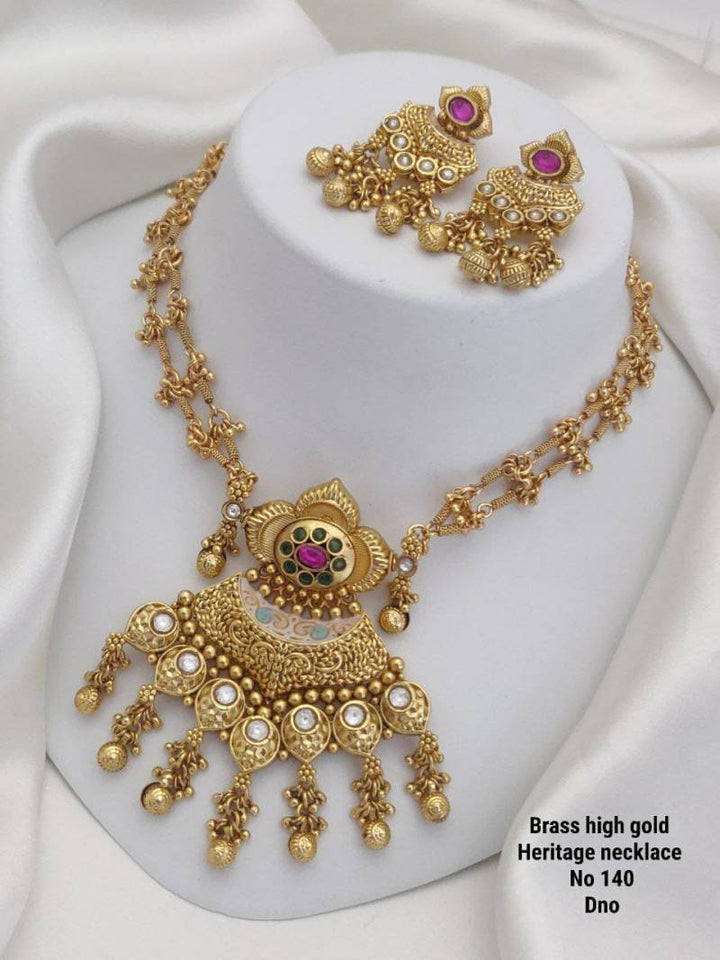 Brass High Gold Heritage Necklace 3