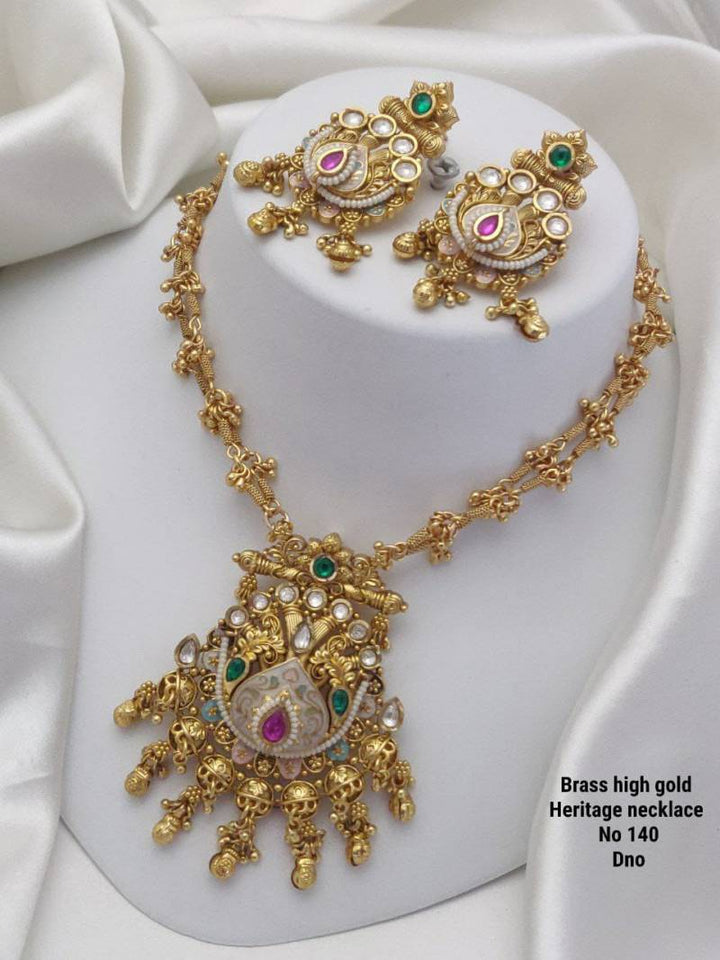 Brass High Gold Heritage Necklace 3