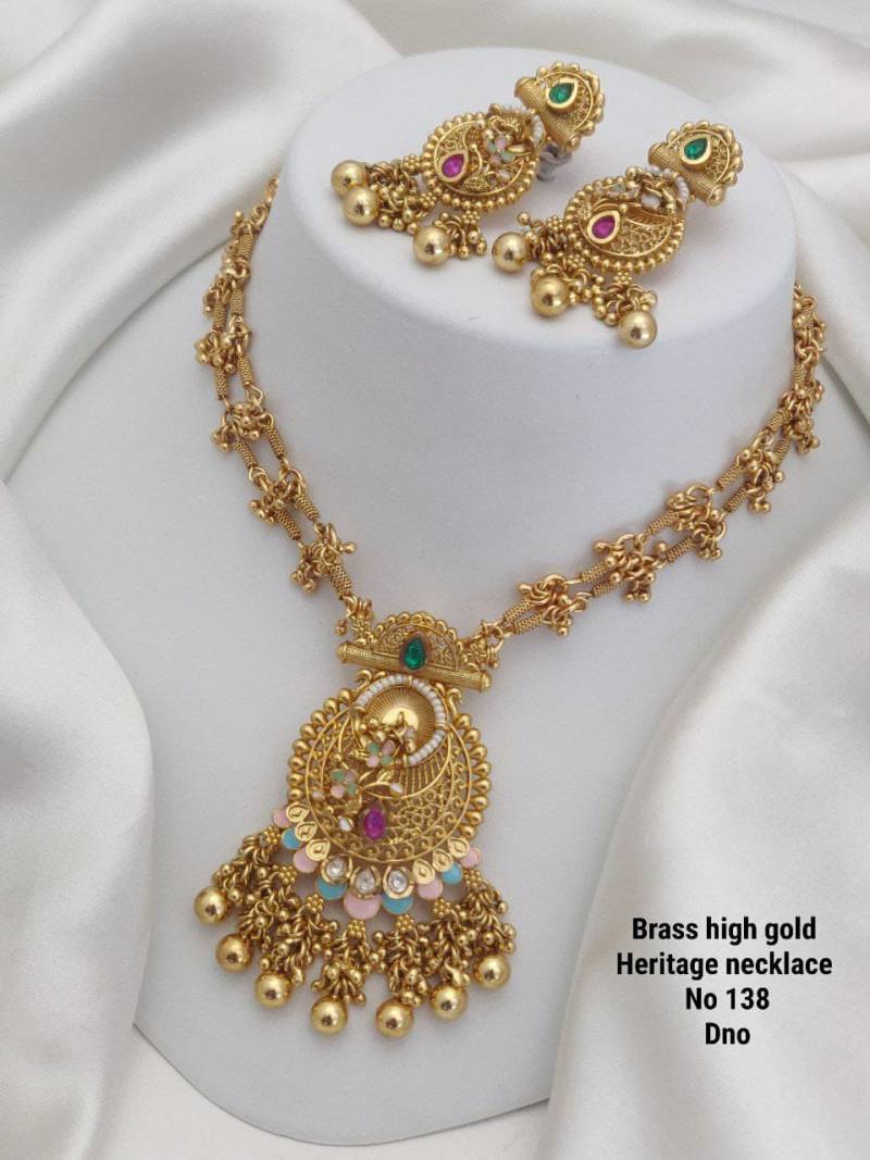 Brass High Gold Heritage Necklace 3