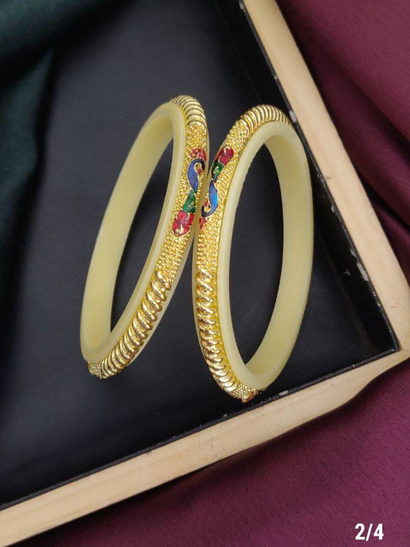 Fancy Golden Bangles Set 5