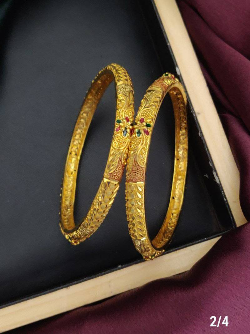 Fancy Golden Bangles Set 5