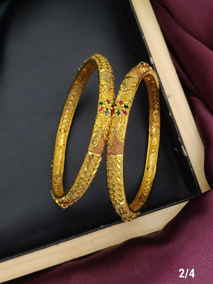 Fancy Golden Bangles Set 5
