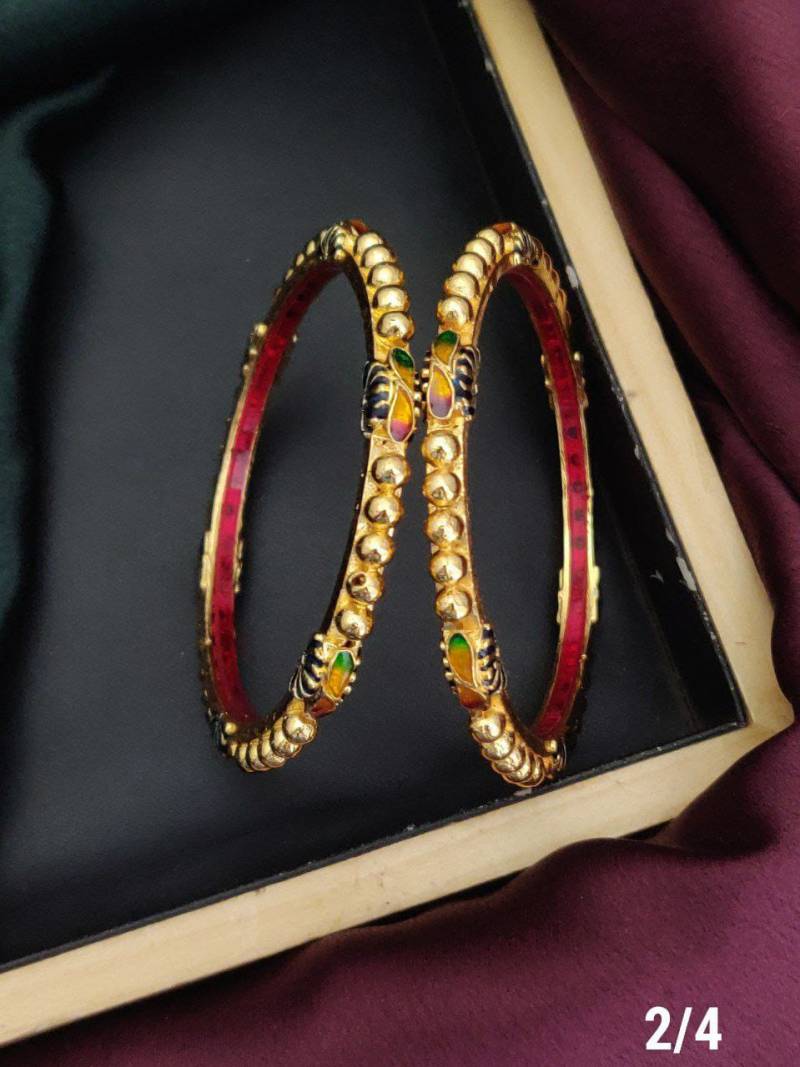 Fancy Golden Bangles Set 5