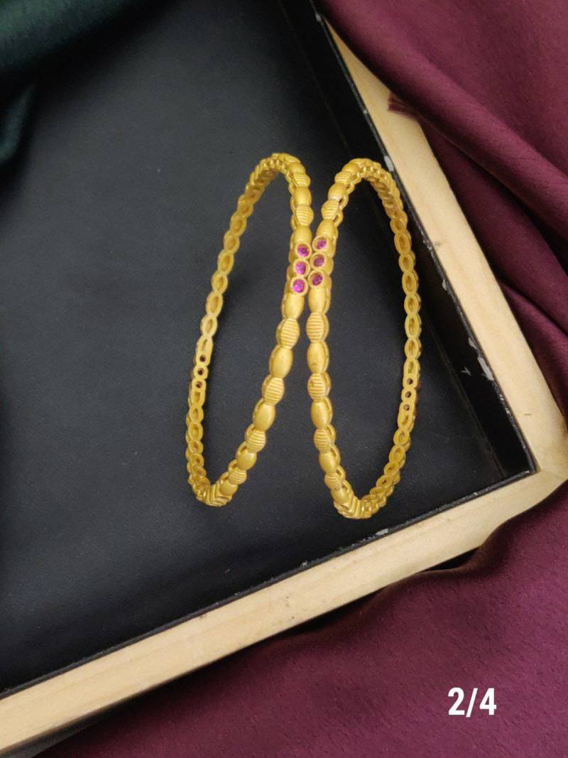 Fancy Golden Bangles Set 5