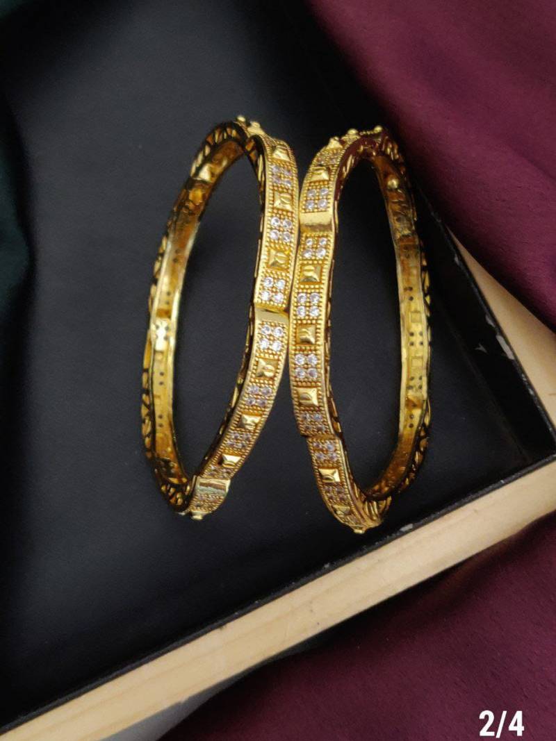 Fancy Golden Bangles Set 5