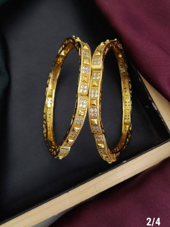 Fancy Golden Bangles Set 5