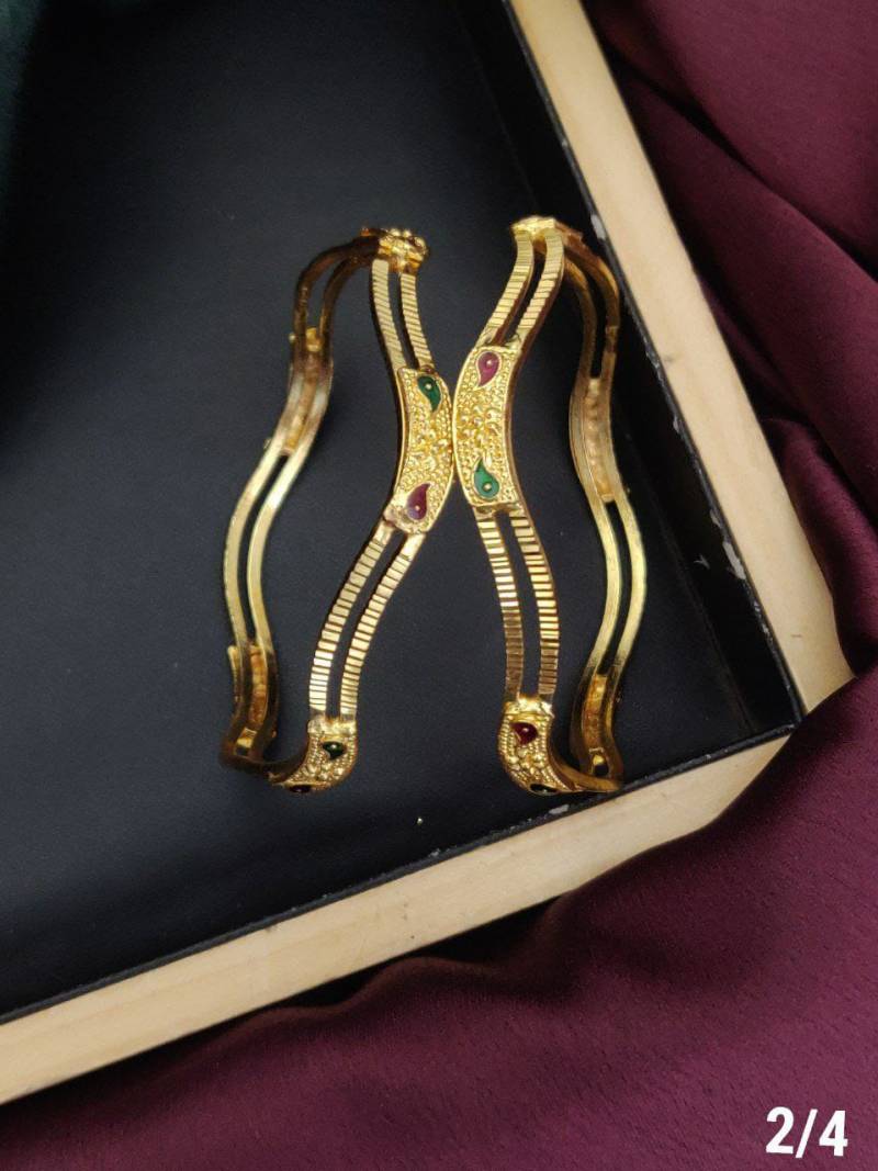 Fancy Golden Bangles Set 5