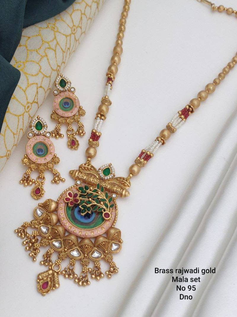 Brass Rajwadi Gold Mala Set 1