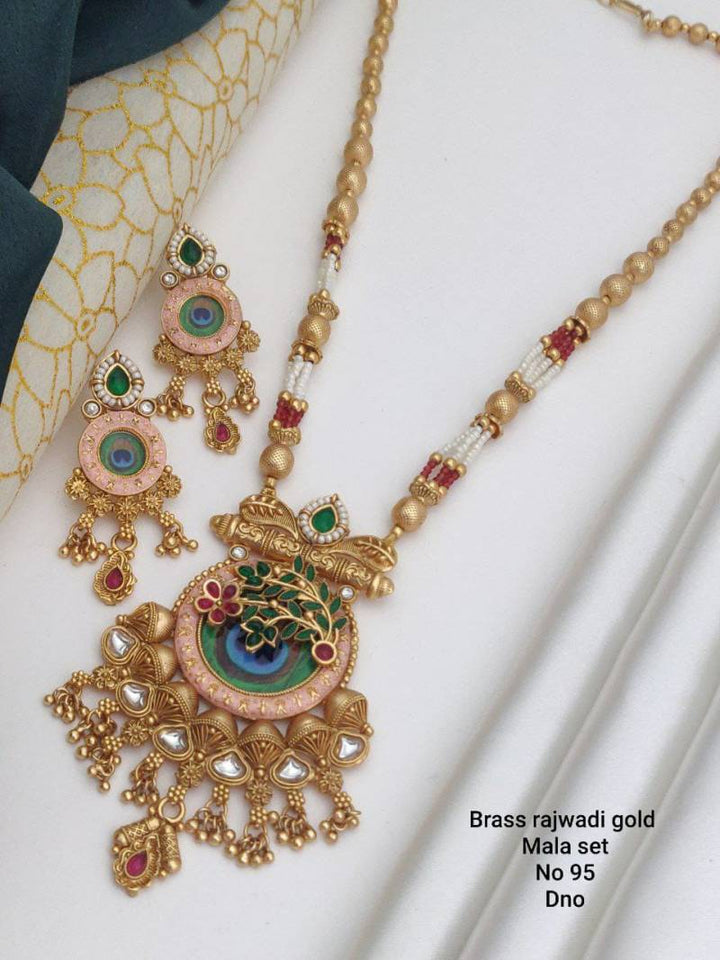 Brass Rajwadi Gold Mala Set 1