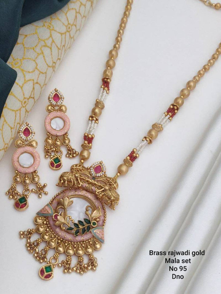 Brass Rajwadi Gold Mala Set 1