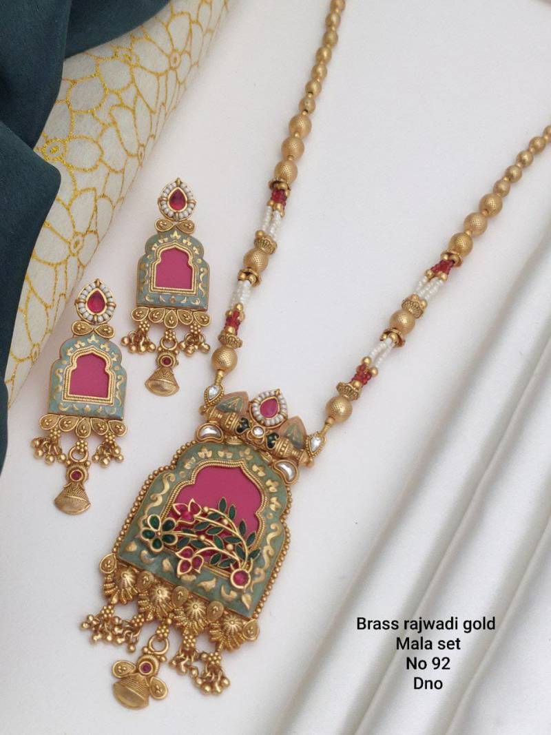 Brass Rajwadi Gold Mala Set 1