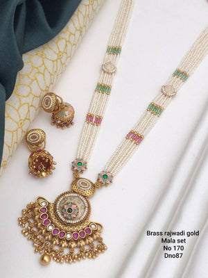 Brass Rajwadi Gold Mala Set 5