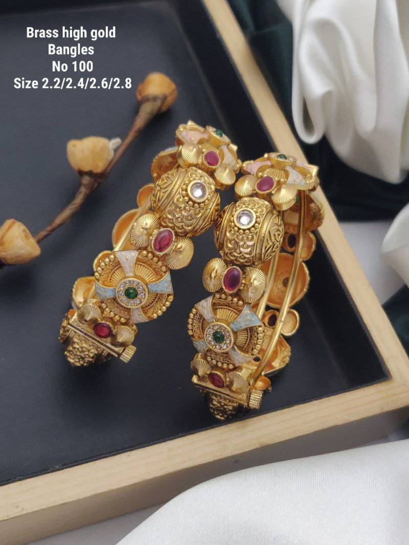 Brass High Gold Bangles 1