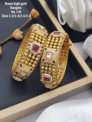 Brass High Gold Bangles 2