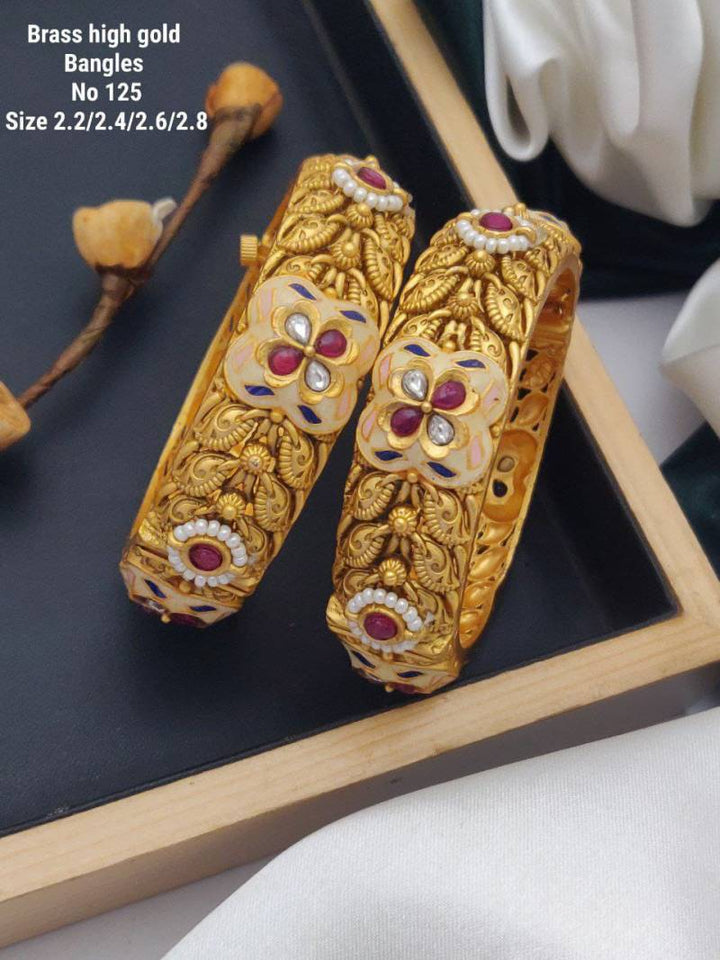 Brass High Gold Bangles 2