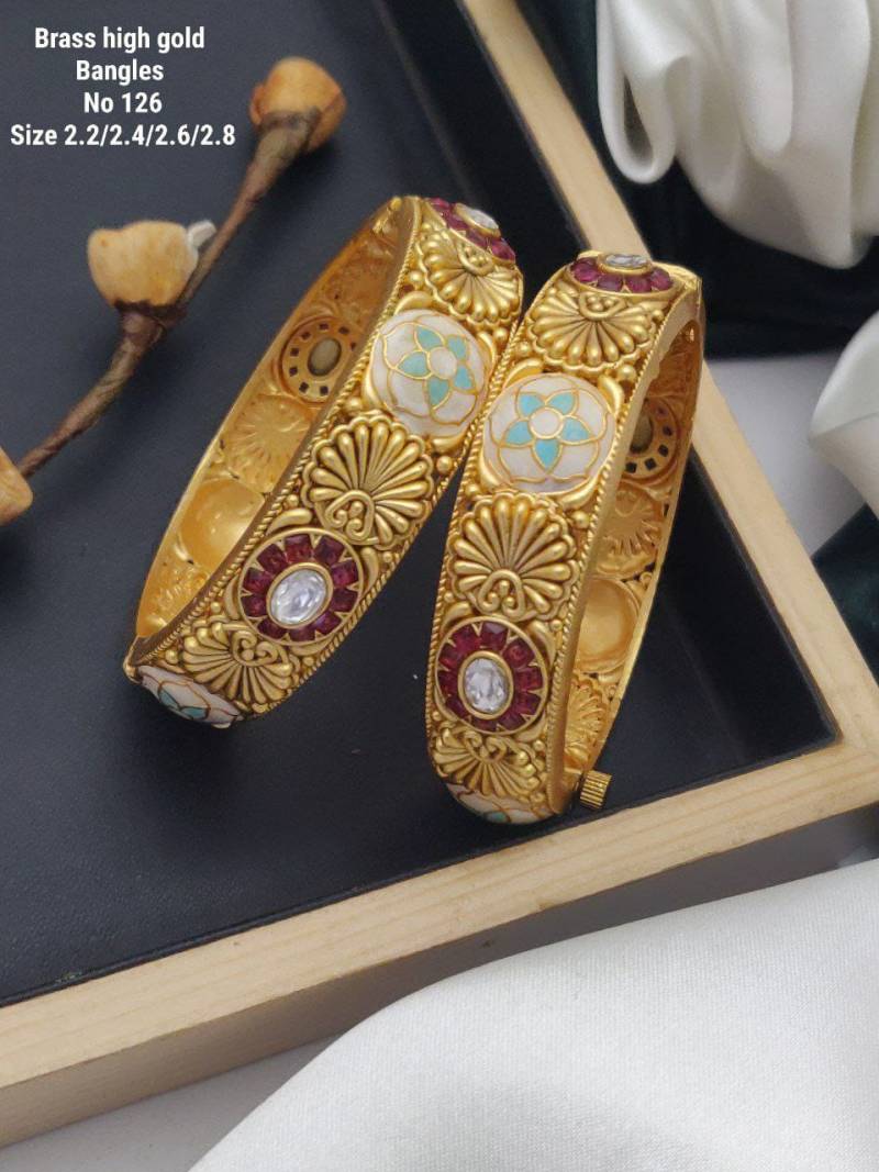 Brass High Gold Bangles 2