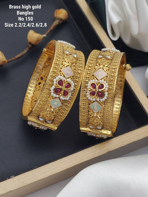 Brass High Gold Bangles 3