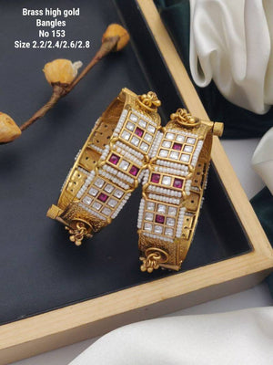 Brass High Gold Bangles 4