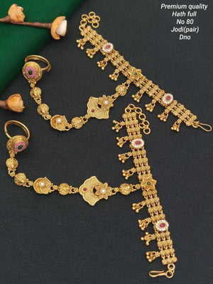 Brass High Gold Hath Panja Set 15