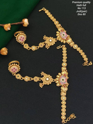 Brass High Gold Hath Panja Set 19