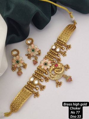 Brass High Gold Choker Set 10