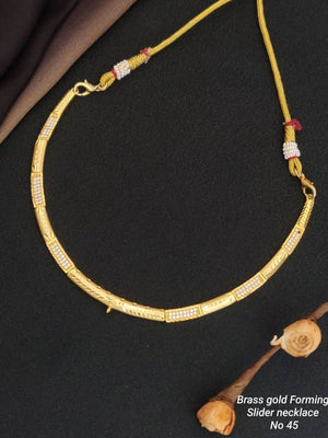 Brass Gold Forming Slider Necklace 1