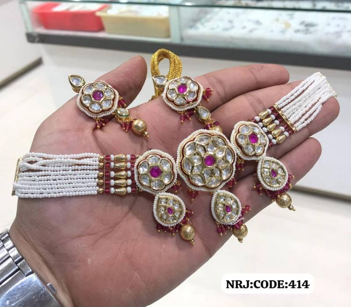 Brass High Gold Kundan Hasdi Set 7