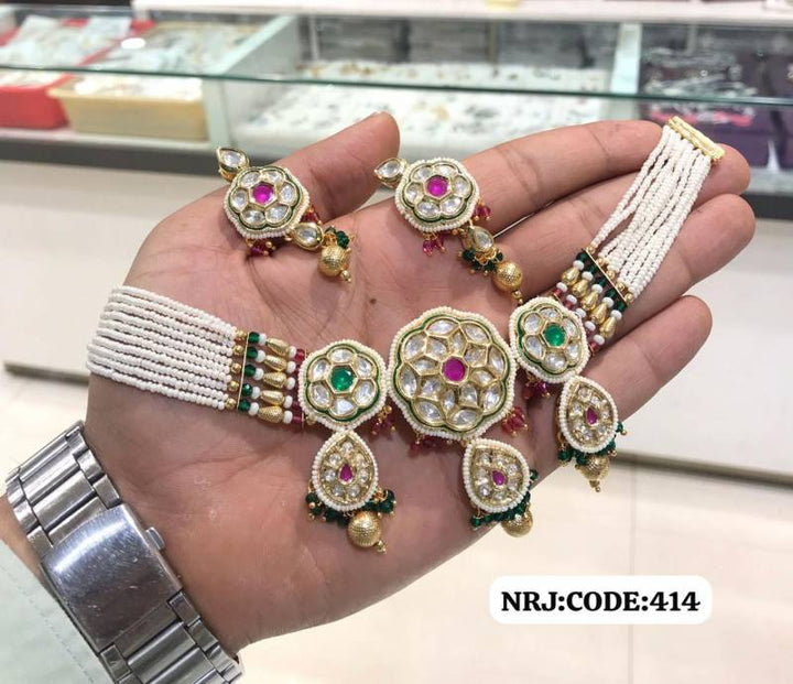 Brass High Gold Kundan Hasdi Set 7