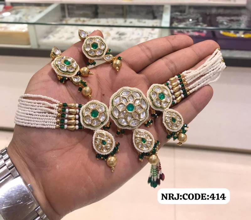 Brass High Gold Kundan Hasdi Set 7