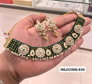 Brass High Gold Kundan Hasdi Set 8
